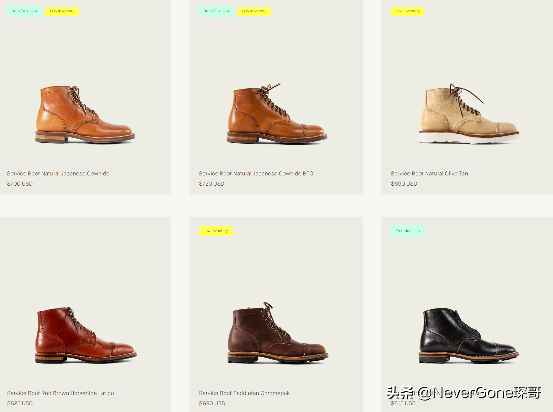 一双少见但高端的电工雨鞋——Viberg 2060马皮工程师