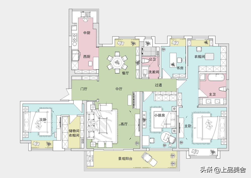 老婆买188平精装房，把它改造成港式风格，入户就很奢华大气