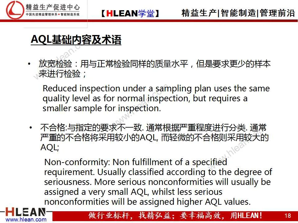 「精益学堂」可接受的质量水平（AQL）及抽样检查