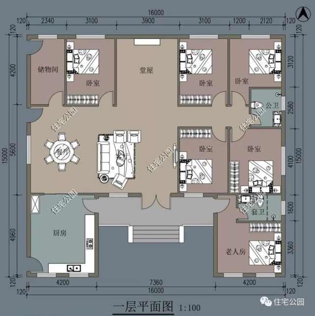 精选图库：20套农村美式风格户型图