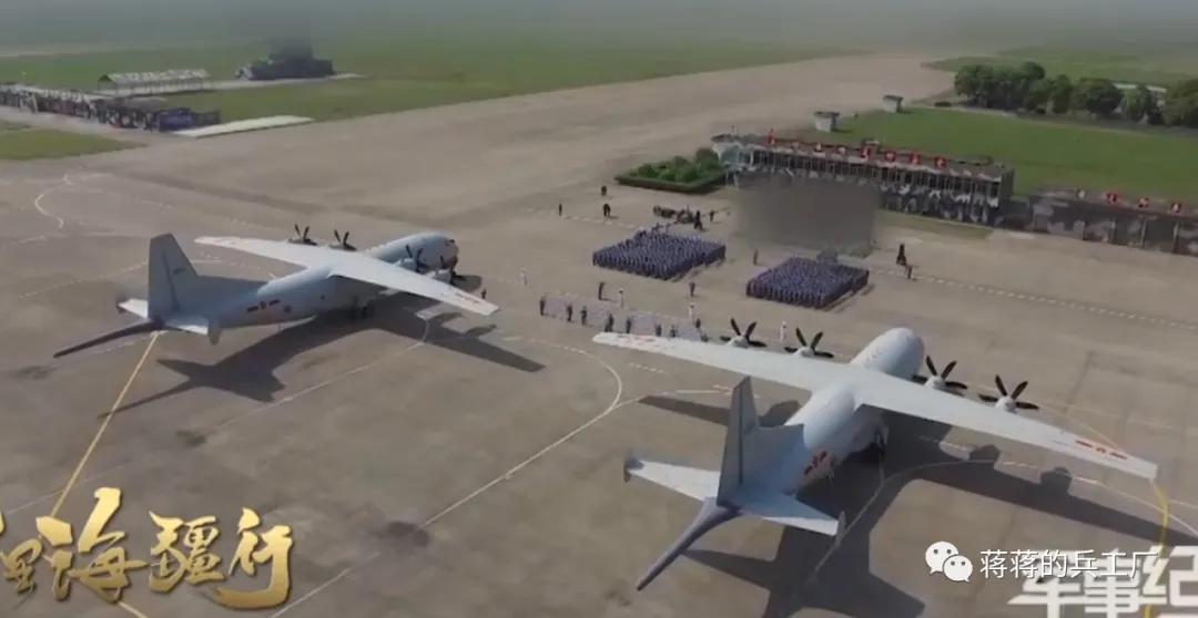 空潜200巡逻机空投航空自导深弹和声呐浮标抓潜艇，数量众多