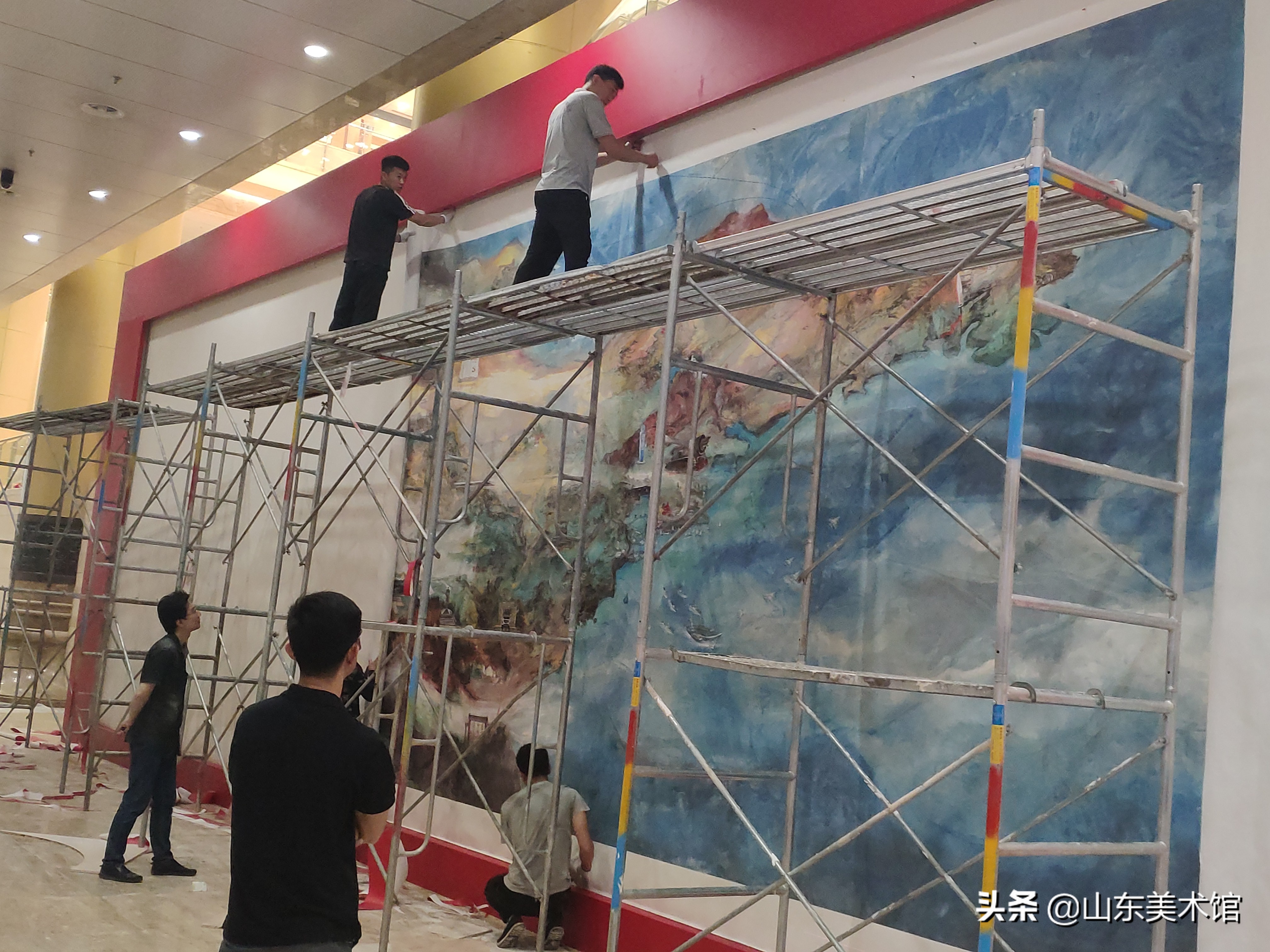 大型山东党史长卷《红色迹·忆》参展“让党旗永远飘扬——山东省建党百年主题展”