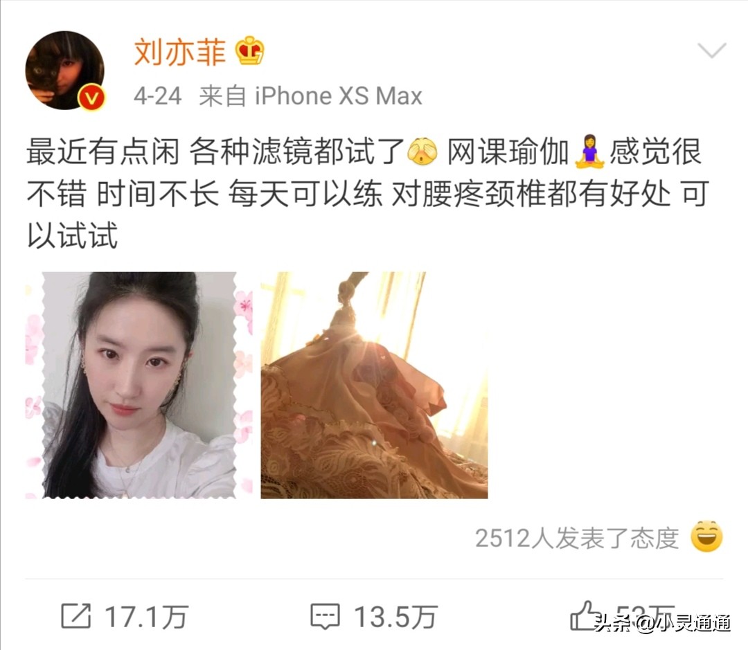 刘亦菲发的微博是越来越难懂了，仙女说话难不成都是这风格？