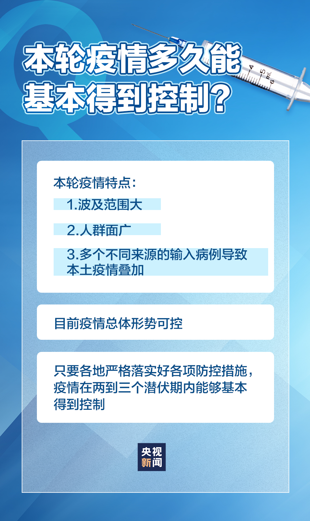 本轮疫情多久能基本得到控制？官方回应来了