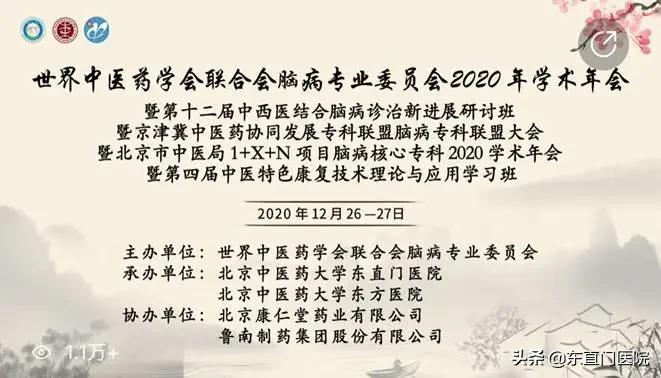 世界中医药学会联合会脑病专业委员会2020年学术年会在京举办
