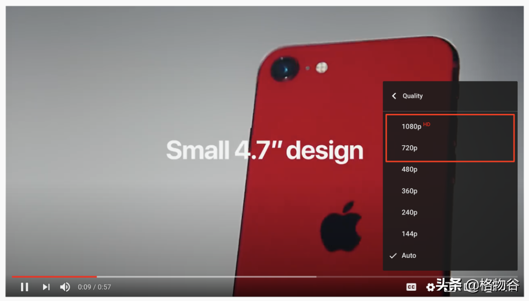 在中国被称作“高清”画面质量的720P，刚被Youtube辞退超清资质