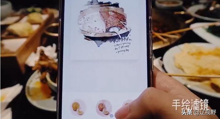 直男评测美图V7手机：美食模式竟然能直接转成手绘风！