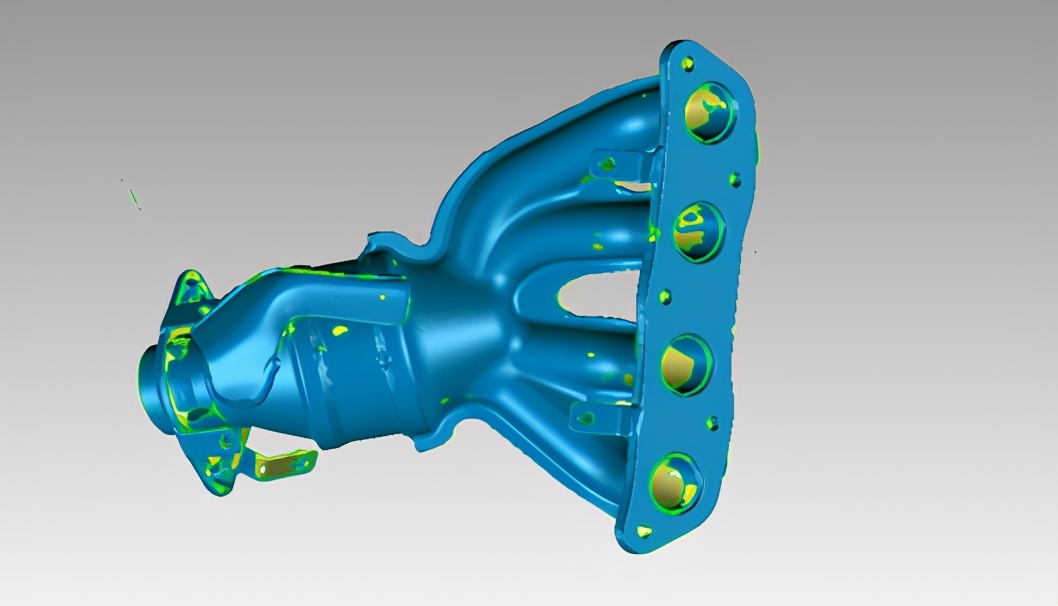 逆向建模汽车排气管三维扫描逆向设计方案