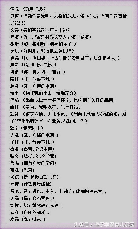 最新名字大全，每一个都好听又有内涵，每一个都好听到爆！