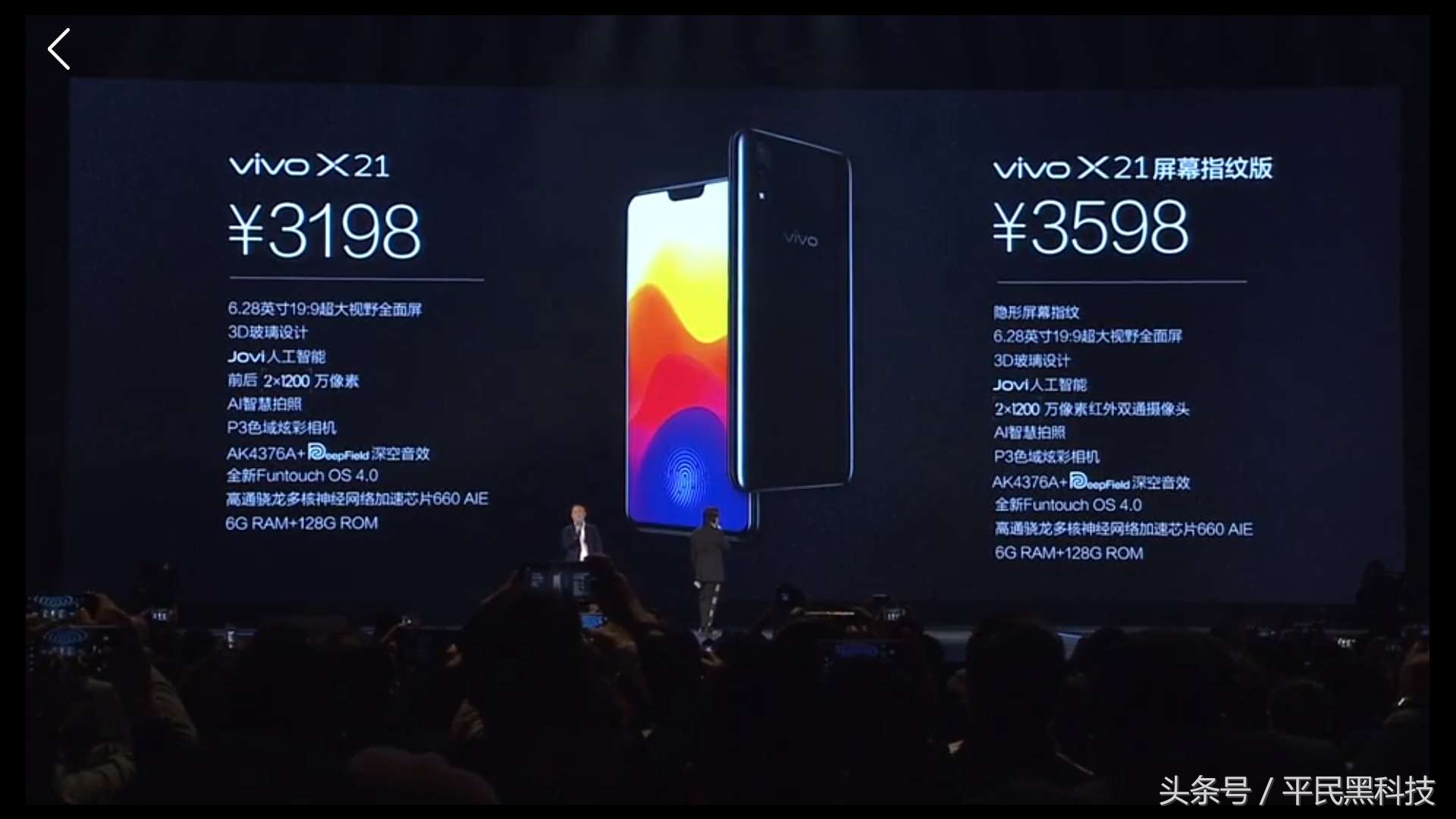 VIVO X21 公布！王源小流海 屏下指纹 触幕·倾情，市场价3198元！