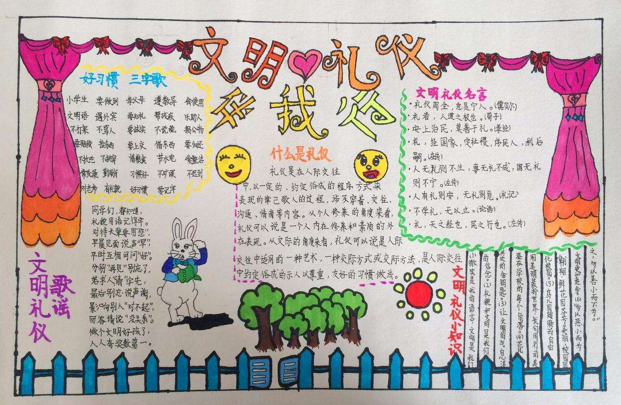 文明礼仪手抄报精选