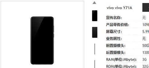 新产品1000元全面屏手机vivo Y71亮相营运商产品中心！