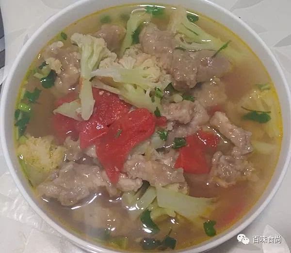 图片[9]-美味花菜番茄水滑肉汤-起舞食谱网