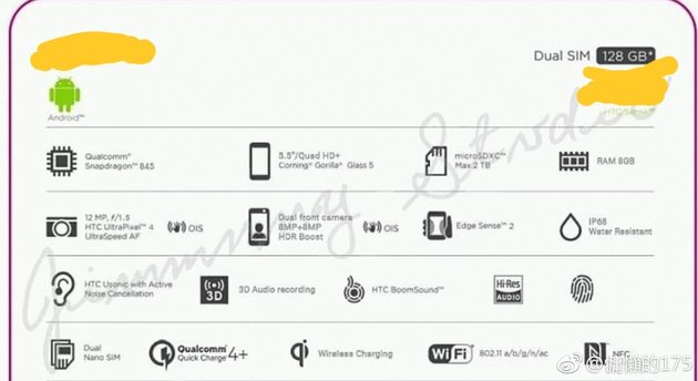 HTC U12 全新配備曝出：Edge Sense 2 IP68級(jí)防潮防污