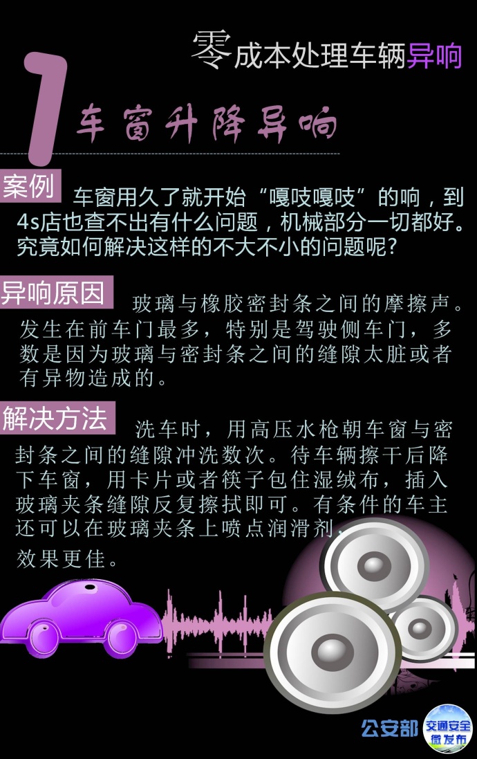 零成本处理车辆异响