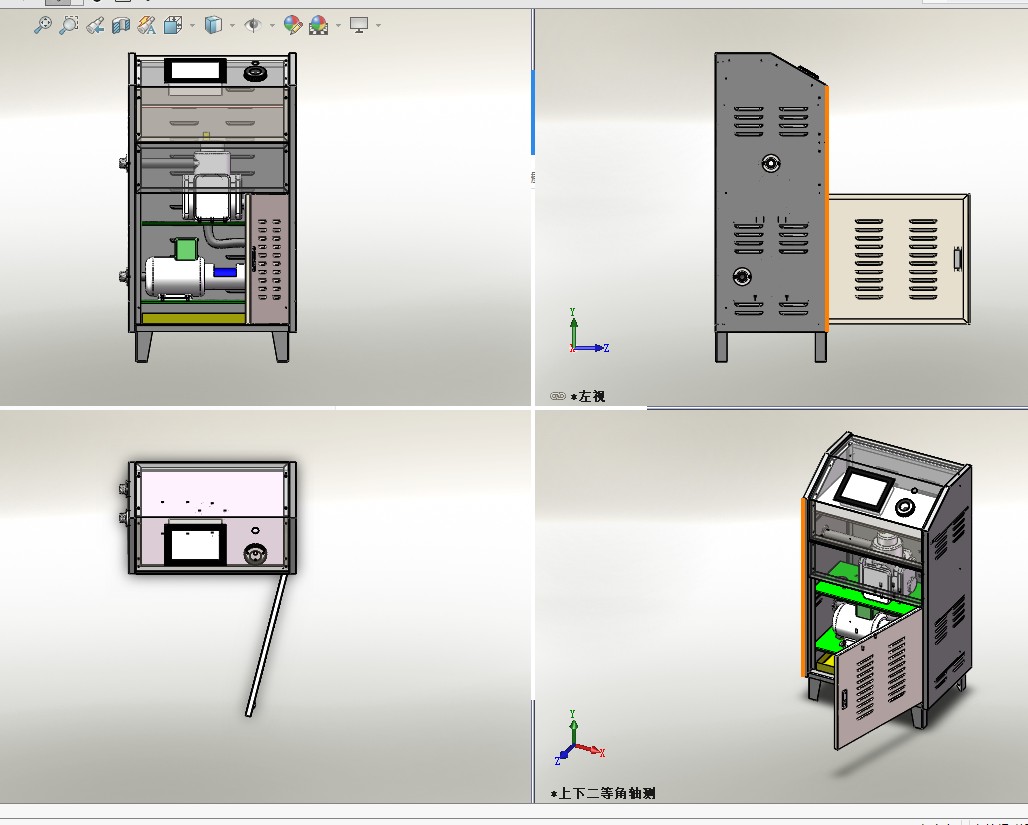 小型工业机柜3D模型图纸 Solidworks设计