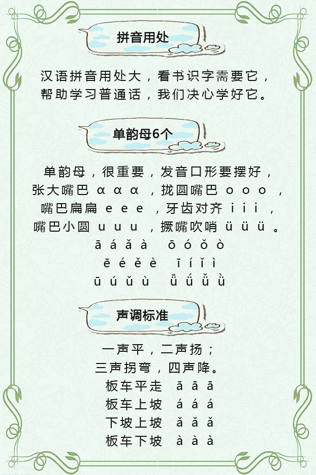 史上最全的拼音儿歌记忆总结,再也不用