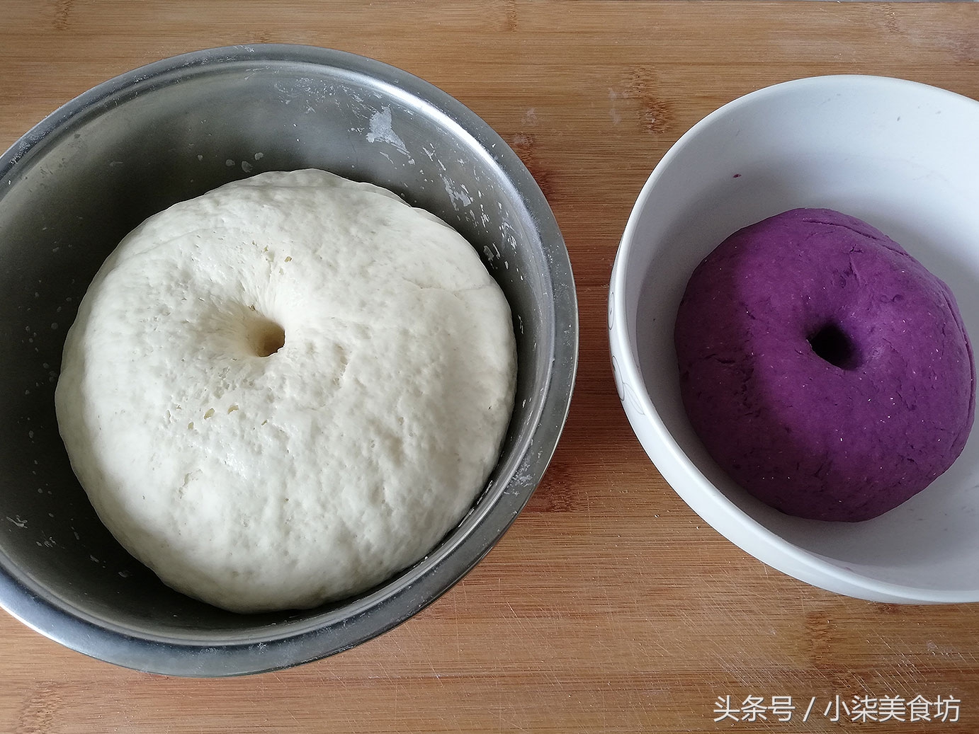图片[8]-2碗面粉 一杯牛奶 不用一滴水 教你在家做奶香紫薯小馒头-起舞食谱网