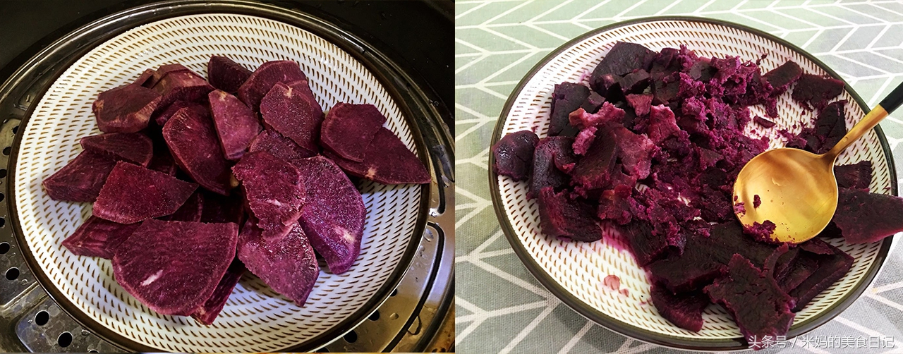 图片[5]-紫薯牛奶方糕做法步骤图  Q弹清凉又营养的甜点-起舞食谱网