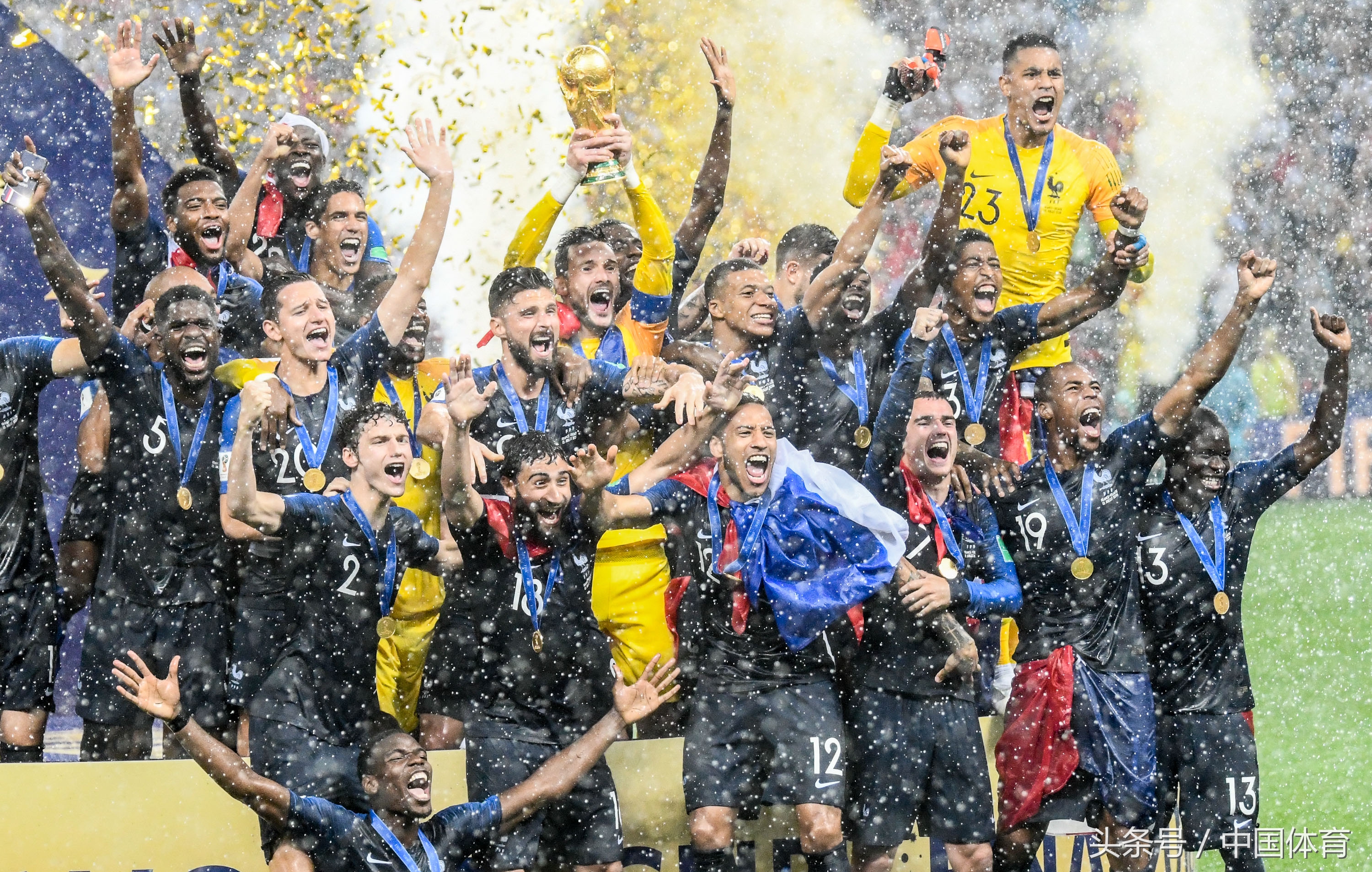 当地时间2018年7月15日晚,2018年fifa俄罗斯世界杯冠军决赛在莫斯科卢