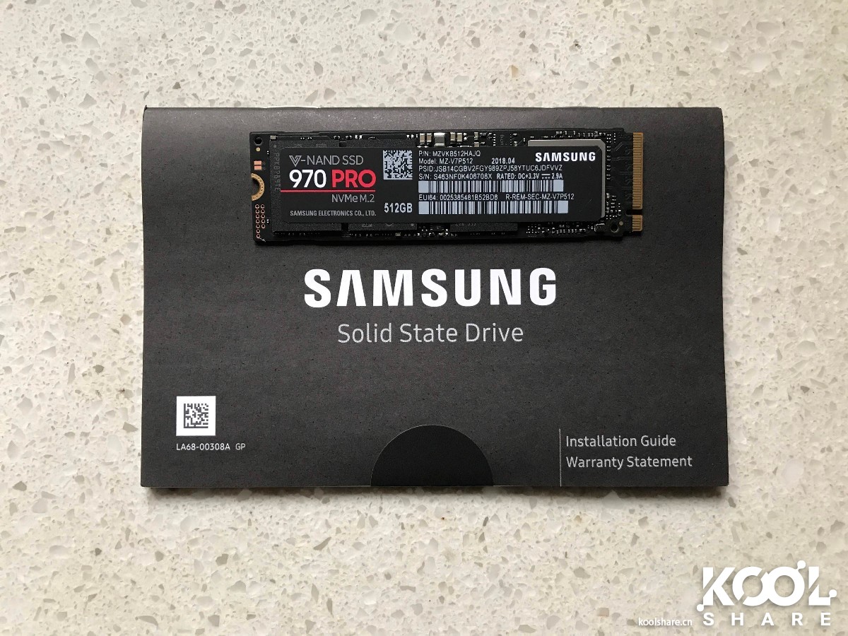 Samsung 三星 970 pro 512G M.2 nvme SSD 简单开箱评测