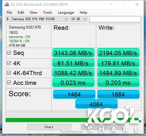 Samsung 三星 970 pro 512G M.2 nvme SSD 简单开箱评测