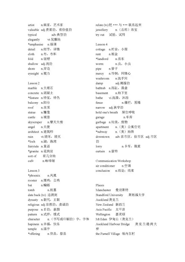 北师大版高中英语必修1~必修5单词表！