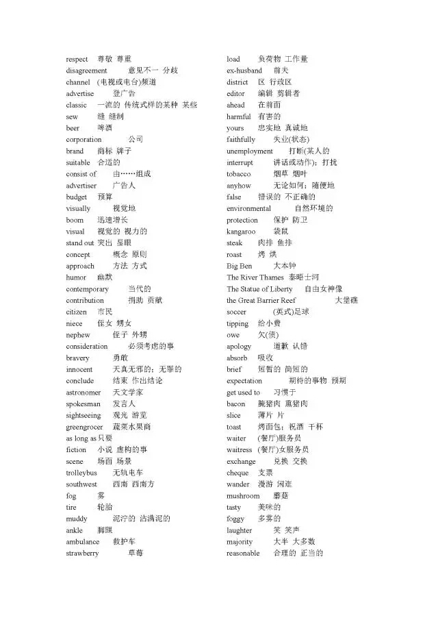 北师大版高中英语必修1~必修5单词表！