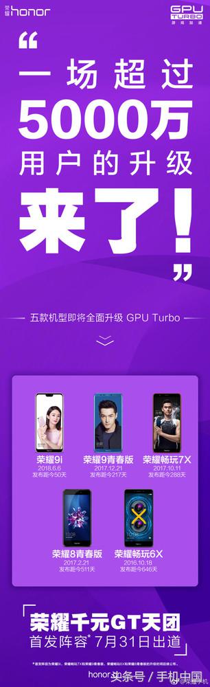 良知！荣耀畅玩6X等千元手机将升GPU Turbo