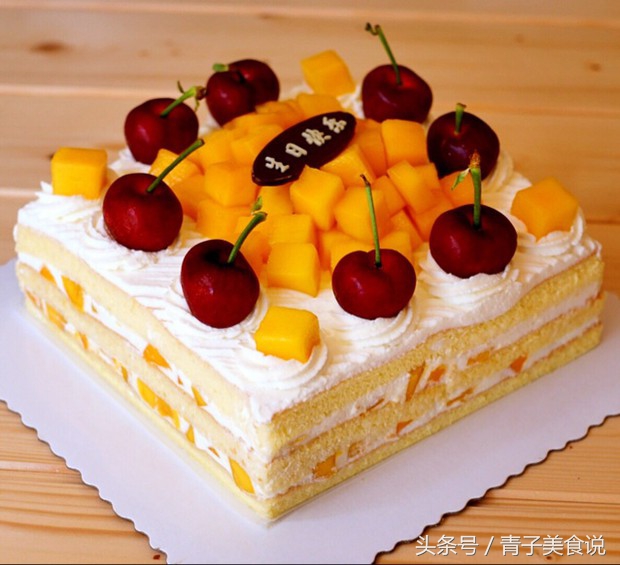 过生日就选它 方形水果夹层蛋糕做法分享