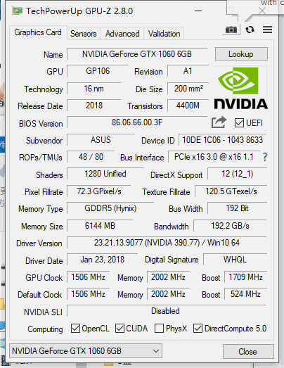 朋友500买到的GTX1060 6G显卡，就凭这几点假卡无疑，但到底是啥