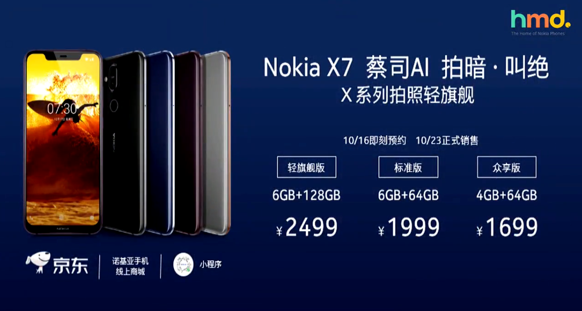 1699元起！Nokia照相轻旗舰级X7公布：卡尔蔡司AI双摄像头 骁龙710，够买？