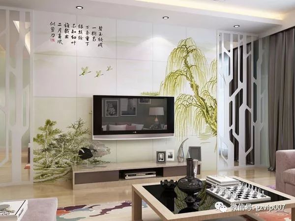 電視背景墻壁畫(huà)掛什么好？如何設(shè)計(jì)電視背景墻