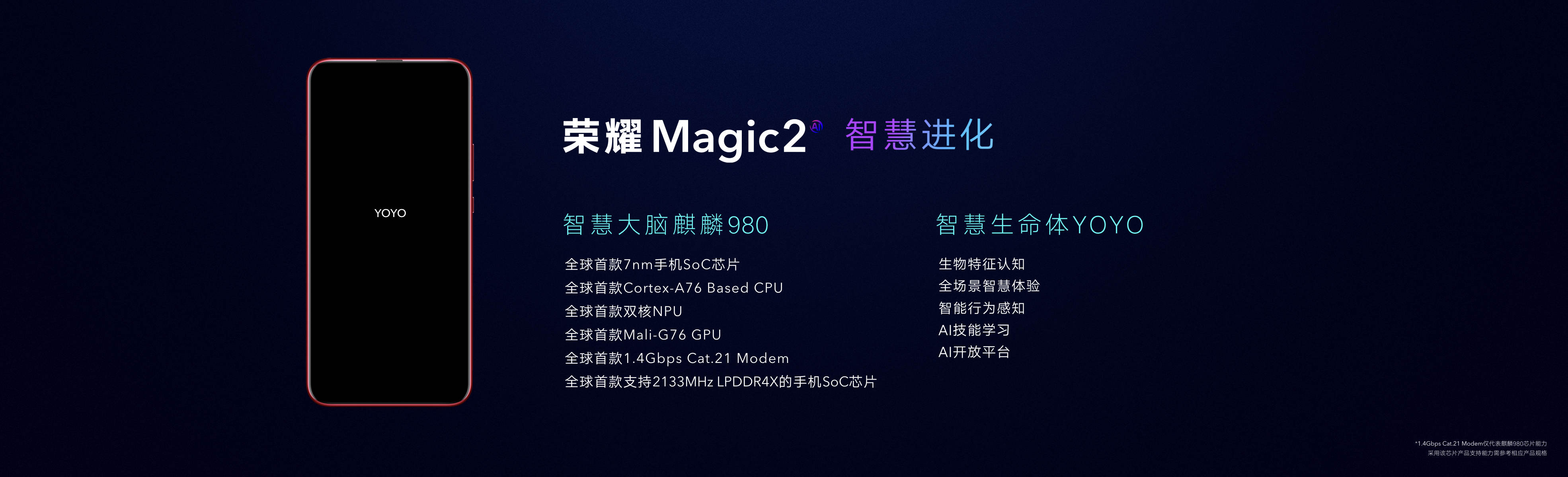荣誉Magic2宣布公布：麒麟980 六摄 最智能化AI，3799元起