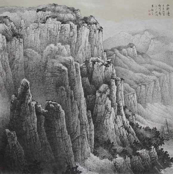 北派山水白石山专题作品巡回展在廊坊盛大启幕