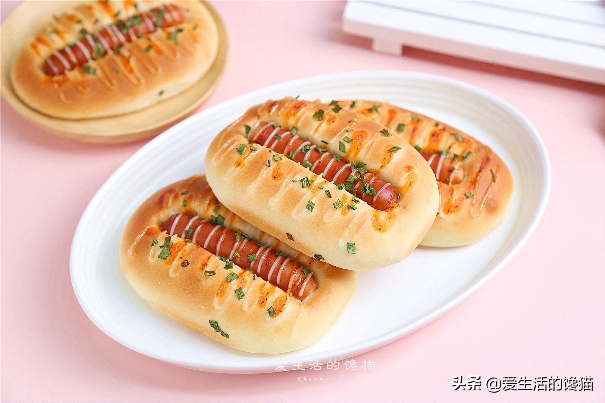 熱狗麵包的懶人做法，用料足，省時省力，香甜柔軟，小白也零失敗