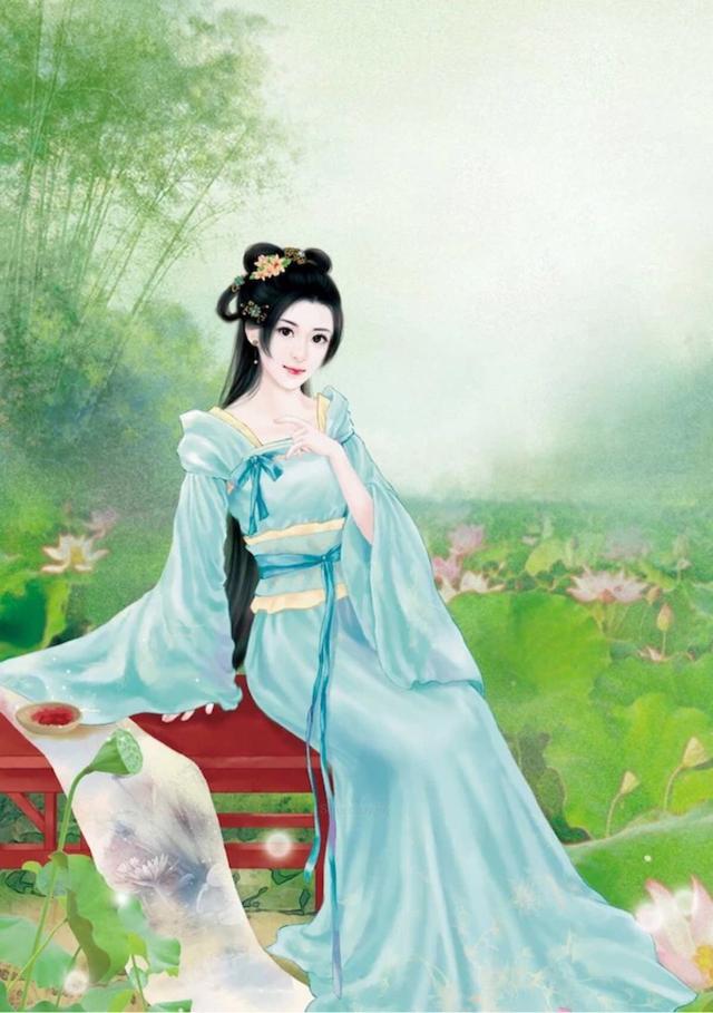 古风古韵的经典句子 若君为我赠玉簪，我便为君绾长发图片