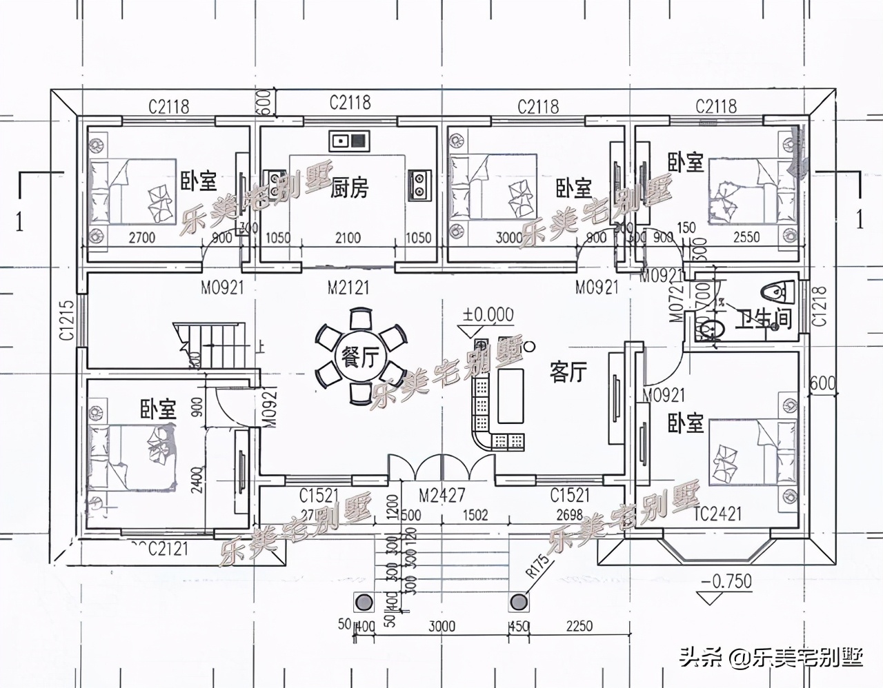 10款一層平房自建別墅設計圖小房子也可以有大排面