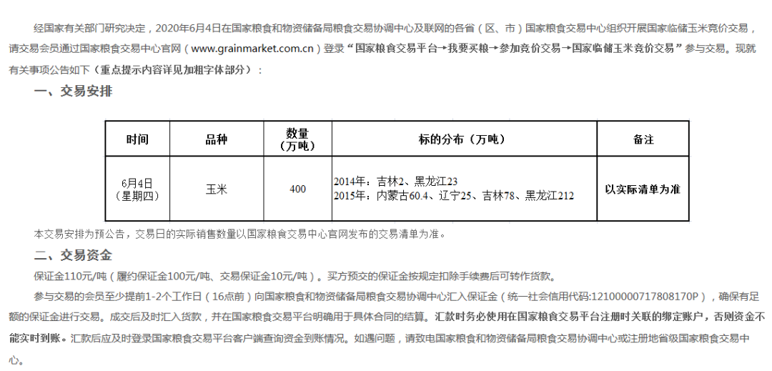 6月4日临储再拍400万吨玉米！临储玉米拍卖决定供