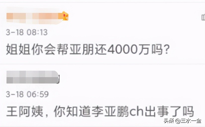 李亚鹏欠债4000万后续，前妻王菲微博沦陷，评论区不忍直视