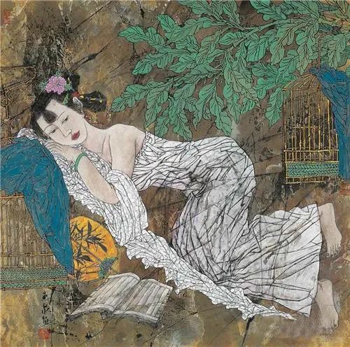 柔美多姿，仪态万方——著名画家徐惠泉以工笔重彩将东方女性的美跃然纸上