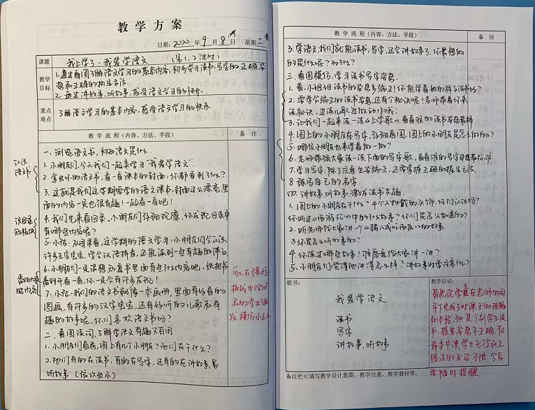 杭州这所学校年轻老师的备课教案外泄，家长：现在的97后，都这么拼了