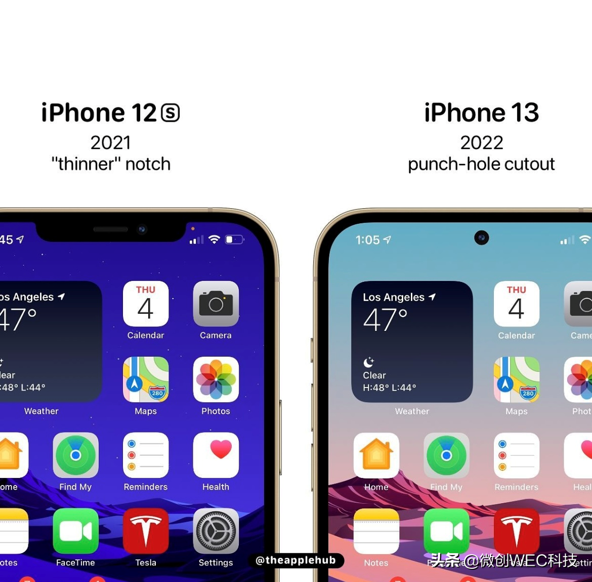 iPhone13将取消刘海！挖孔屏+屏下指纹，离全面屏不远了