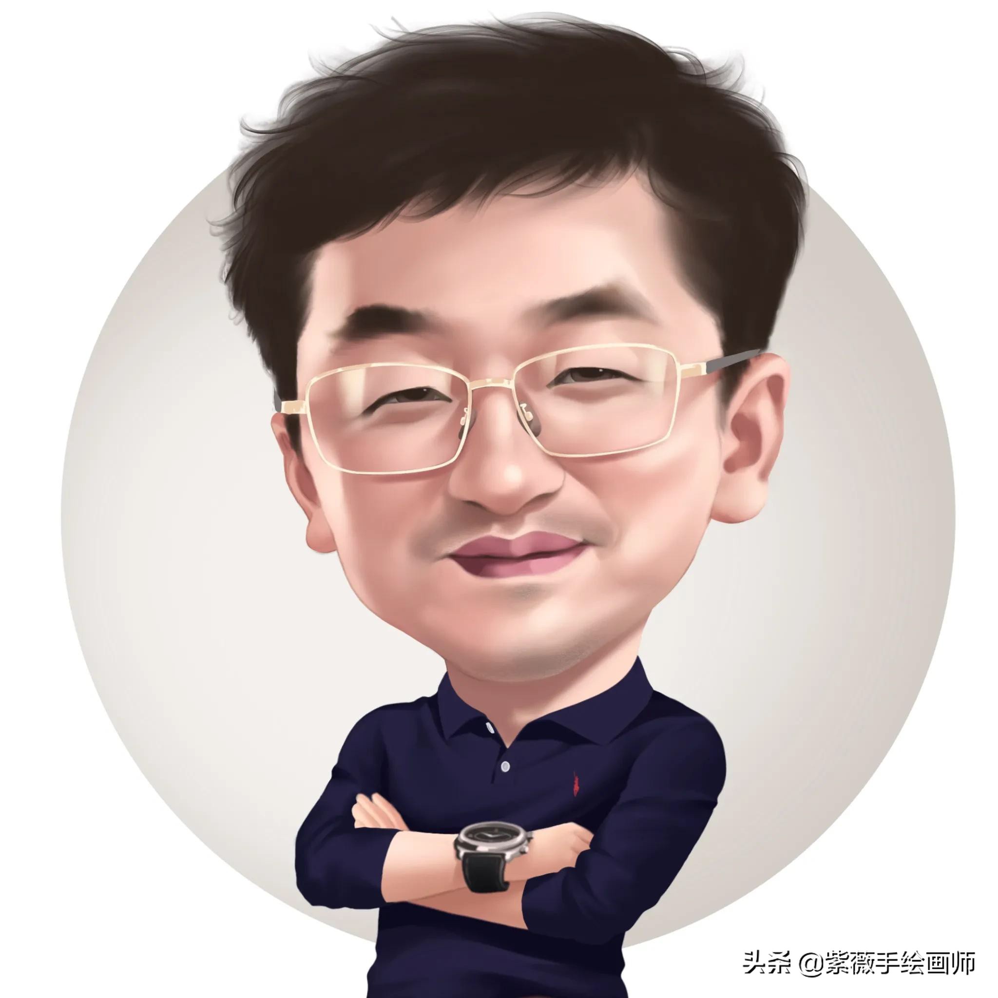 换一换你的头像吧 成熟男士真人手绘头像 领导气场 有品位