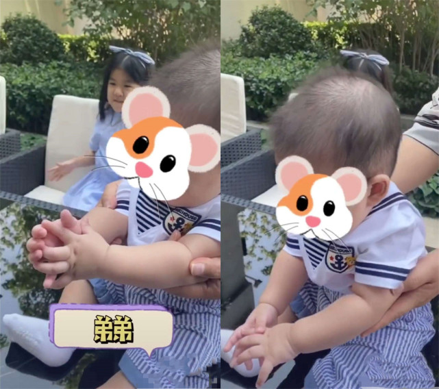 章子怡曬母子溫馨合照，親兒子擠出雙下巴，弟弟露側臉單眼皮搶鏡