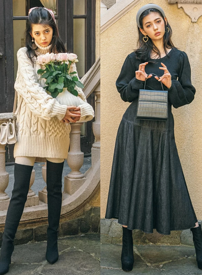 伊能静陪婆婆走机场，扎斜马尾配粉包真显嫩，比一旁秦昊看着还小