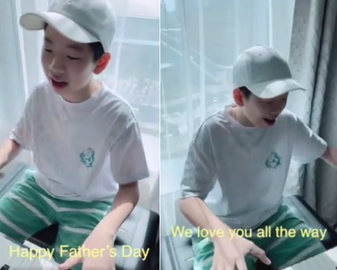 甄子丹14岁儿子近照曝光！打扮潮流皮肤超白，姐姐穿短裤秀长腿