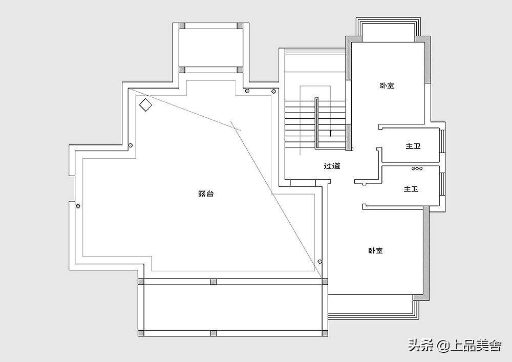 300平米现代风，卧室独立衣帽间里面放个梳妆台，更方便老婆梳妆