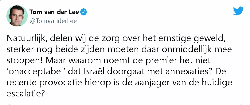 “你就是个混蛋！”荷兰首相因站边以色列惹众怒