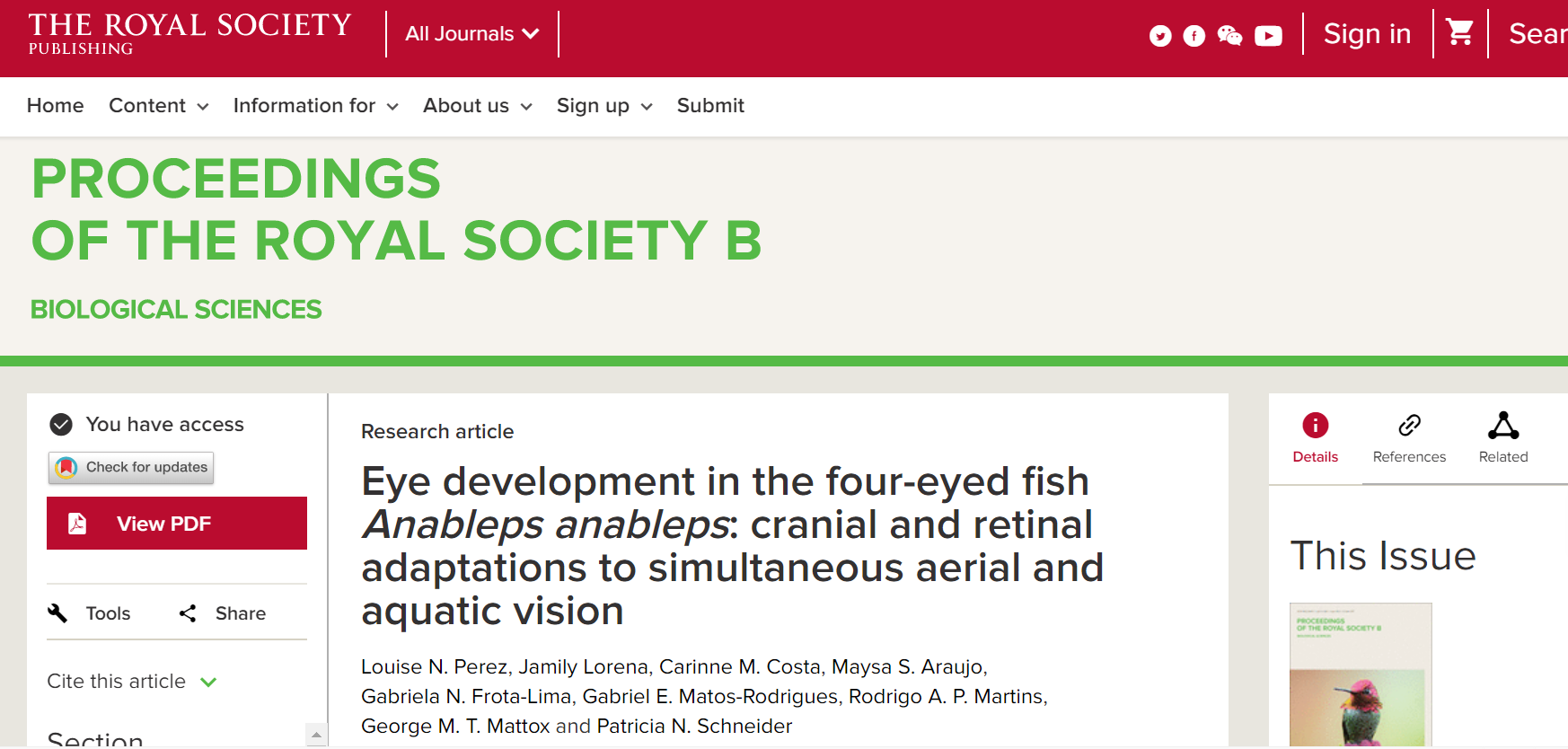 亚马逊河里的四眼鱼，命中注定有一条雌鱼配对，否则无法交配